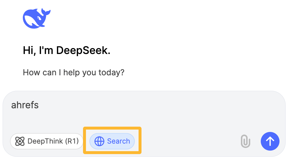 DeepSeek web search