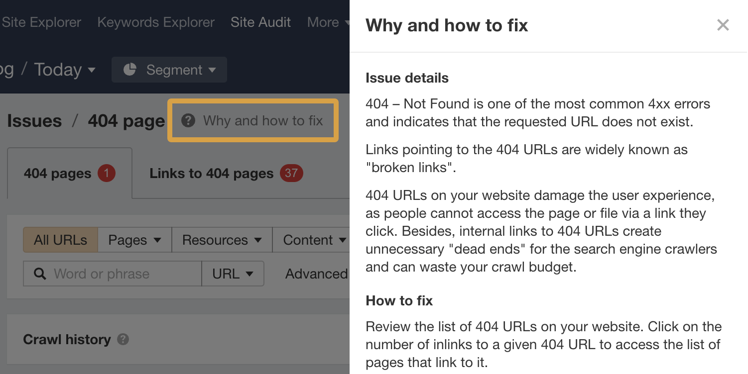 Ahrefs Site Audit(网站诊断)中如何修复问题的说明